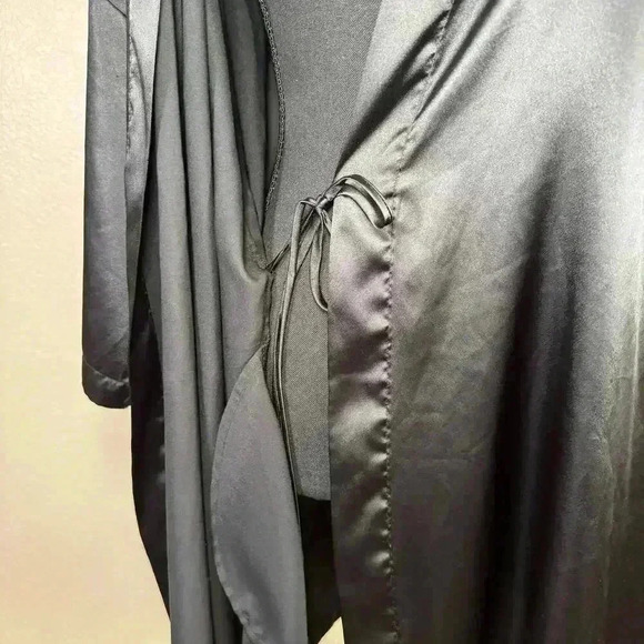 Victoria's Secret Angels Satin Kimono Robe Black Women One Size - Picture 6 of 11